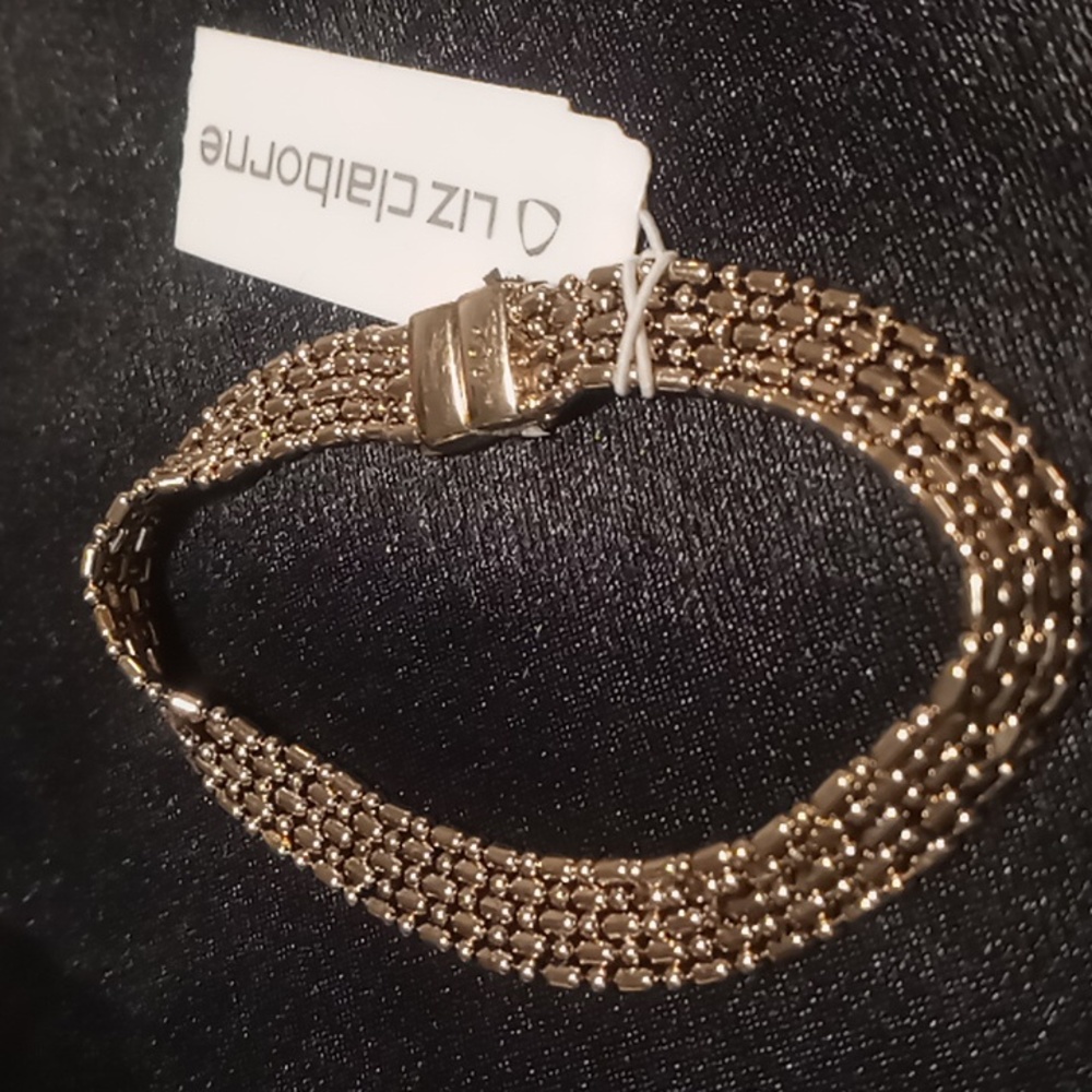 Liz Claiborne magnetic clasp weave pattern bracelet